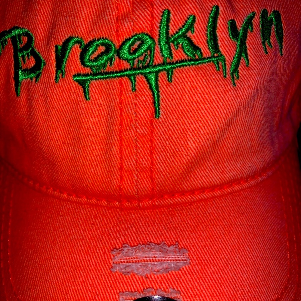 Orange Brooklyn drip Strapback
